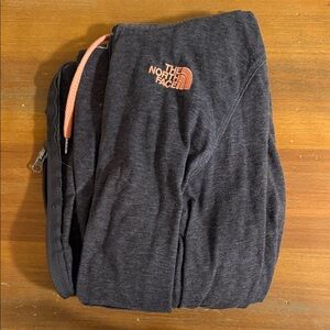 The North Face Kids Charcoal Joggers with Coral Logo